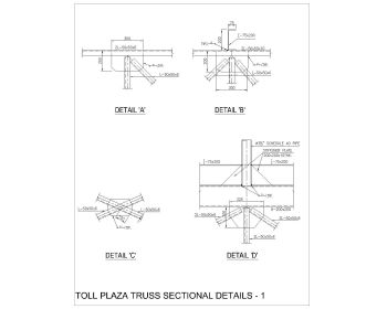 TOLL PLAZA TRUSS SECTIONAL DETAILS - 1.dwg