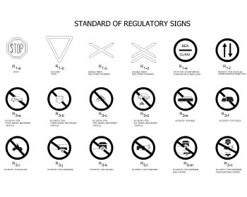 Traffic regularity signs-001