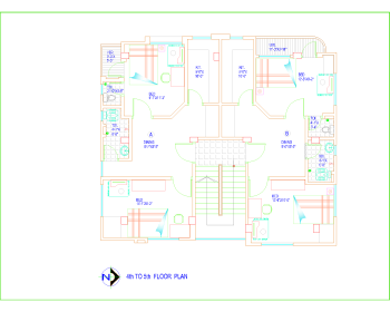 TYPICAL FLOOR PLAN  (37' X 31') .dwg drawing