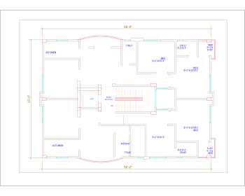 TYPICAL FLOOR PLAN (50' X35') .dwg drawing