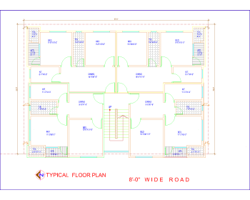 TYPICAL FLOOR PLAN (53' X39') .dwg drawing