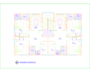 TYPICAL FLOOR PLAN FURNITURE (52' X32') .dwg drawing