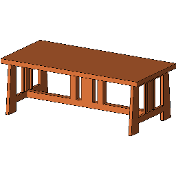 Table Coffee Wood Revit