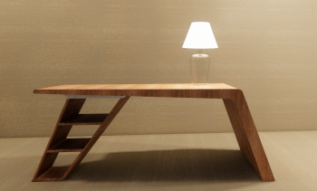 Table lamp with glass body revit family