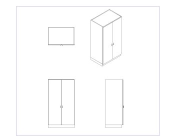 Tall Cabinet Design for Cloths .dwg-1