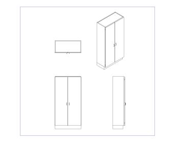Tall Cabinet Design for Cloths .dwg-9