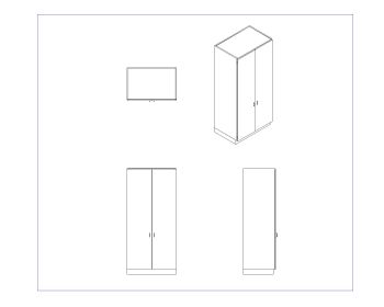 Tall Cabinet Design for Libraries .dwg-5