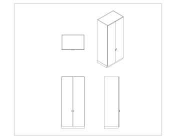 Tall Cabinet Design for Libraries .dwg-7