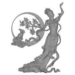 The Moon goddess with Jade Rabbit skp