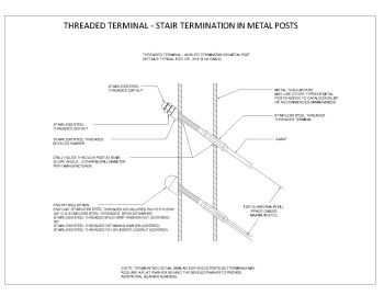 Threaded Terminal Stair Termination in Metal Posts .dwg 