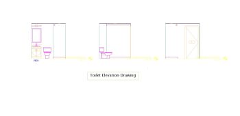 Toilet Elevation Drawing dwg.