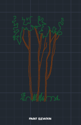 Bäume für die Landschaft 017 dwg Zeichnung