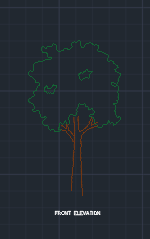 Bäume für die Landschaft 04 dwg Zeichnung