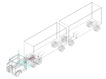 Trucks & Wagon in 3D .dwg_10