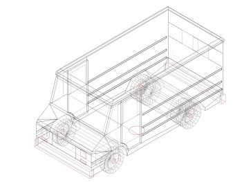 Trucks & Wagon in 3D .dwg_20