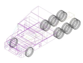 Trucks & Wagon in 3D .dwg_29