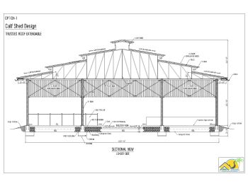 Truss Roof Calf Shed Design Sectional View .dwg_8