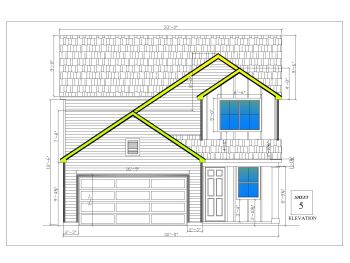 Truss Roof House Elevations .dwg-1