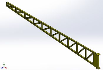 Truss structure for Break Dance Ride Solidworks model