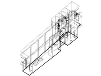Two Story House 3D View .dwg_3