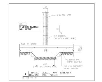 Typical Detail for Interior Bearing CMU walls .dwg