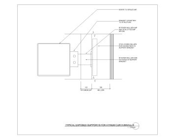 Typical Exposed Supports for Atrium Curtain wall .dwg
