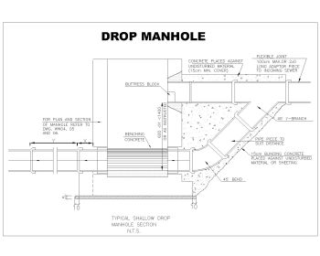 Typical Shallow Drop Manhole Section .dwg