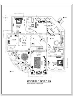 UK Private Villa House Design Ground Floor Plan .dwg