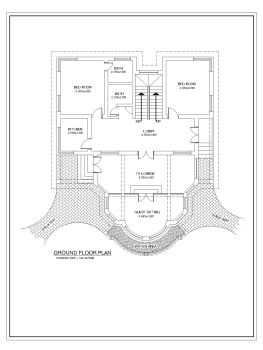 UK Private Villa House Design Type 2 Ground Floor Plan .dwg