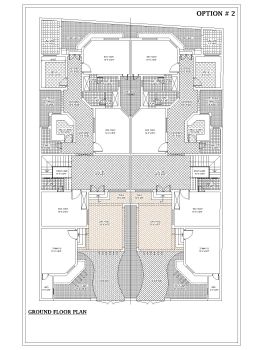 US Style 3BHK Villa Design Ground Floor Plan .dwg_2