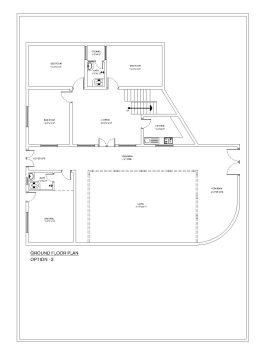 US Style 3BHK Villa Design Ground Floor Plan .dwg_5