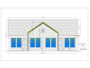US Style House Design Elevation .dwg_1