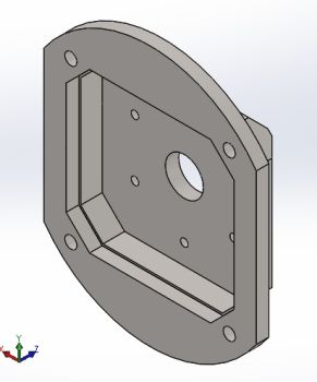 Upper gearbox flange for Gravimetric Coal Feeder Solidworks model 