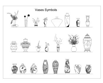 Symboles de vases .dwg