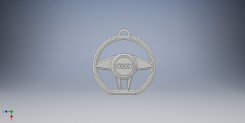 Steering wheel keychain STL part