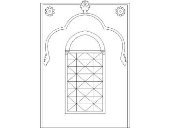 Traditional window_11 .dwg drawing