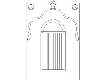 Traditional window_17 .dwg drawing