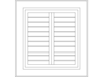 Traditional window_21 .dwg drawing