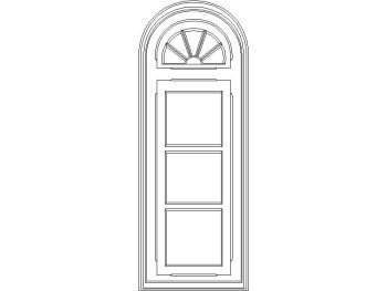 Traditional window_22 .dwg drawing