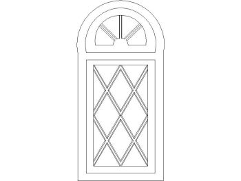 Traditional window_24 .dwg drawing