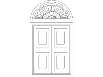 Traditional window_26 .dwg drawing