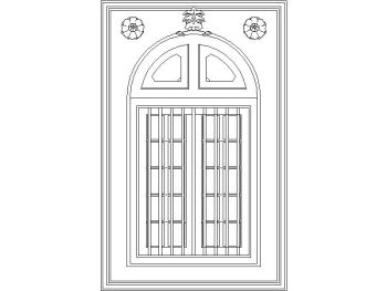 Traditional window_28 .dwg drawing