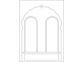 Traditional window_3 .dwg drawing