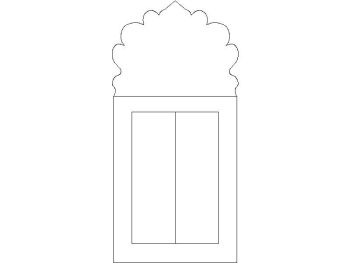 Traditional window_31 .dwg drawing