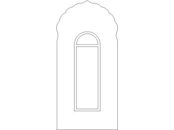 Traditional window_4 .dwg drawing