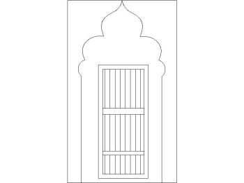 Traditional window_5 .dwg drawing