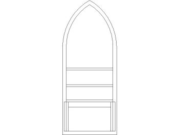 Traditional window_7 .dwg drawing