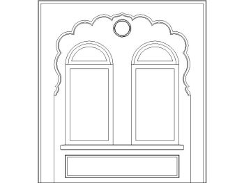Traditional window_9 .dwg drawing
