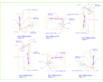 W W PIPING LAYOUT (60' X33') .dwg drawing