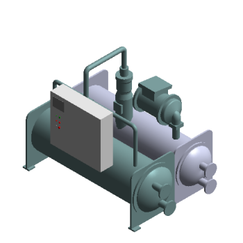 Water Chiller-Water-cooled Screw Type  revit family